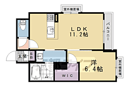 ヴィアソーレ竹田 1LDKの間取図画像
