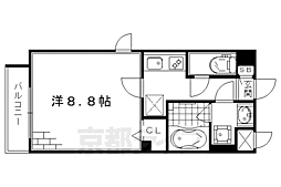 フローリッシュ桃山 1Kの間取図画像