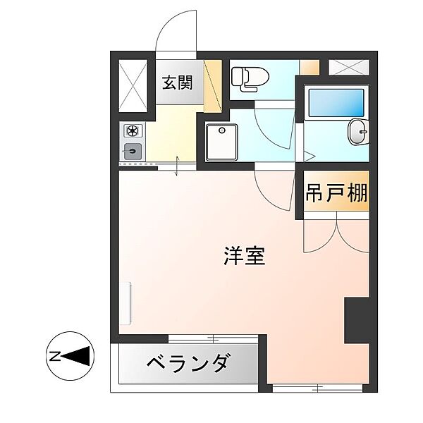 大通りハイツ 601｜栃木県宇都宮市大通り１丁目(賃貸マンション1K・6階・30.00㎡)の写真 その2