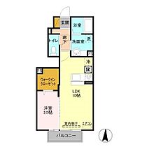 セジュール・オリヴィエ　B 101 ｜ 栃木県宇都宮市鶴田町982-2（賃貸アパート1LDK・1階・36.94㎡） その2