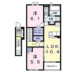 アンフィニ 2LDKの間取図画像