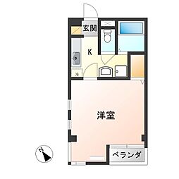 メッツさくらオフィス 1Kの間取図画像