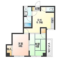SMATBLDG 2DKの間取図画像