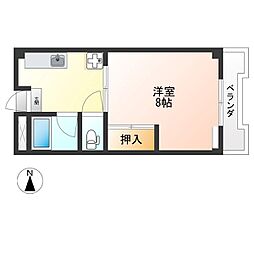 タカヲイン 1Kの間取図画像