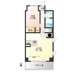 フォルテ 1LDKの間取図画像
