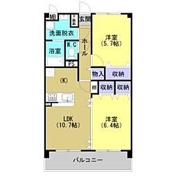 Y&Mイマージュ 2LDKの間取図画像