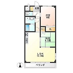 ラ・フレーズ 2LDKの間取図画像