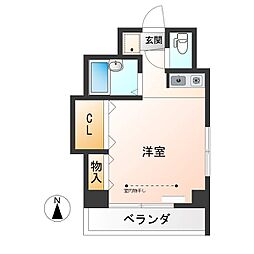 メゾンド岡野 1Kの間取図画像