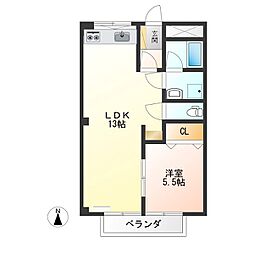 シティパルスギモト 1LDKの間取図画像
