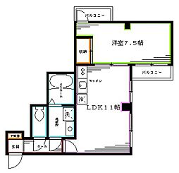 間取図画像 1LDK