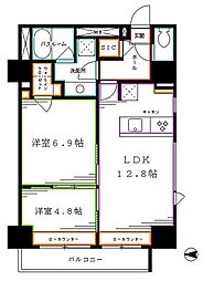 パークハビオ東中野 2LDKの間取図画像