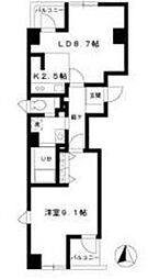 サン・シオン 1LDKの間取図画像