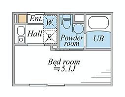 LEGALAND阿佐ヶ谷 1Kの間取図画像