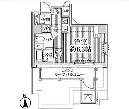 HF東中野レジデンス 1Kの間取図画像
