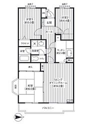 下井草ベルガーデン 3LDKの間取図画像