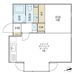 ヴィラージオ211 1LDKの間取図画像