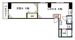ブランニューウェーヴ 1LDKの間取図画像