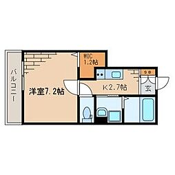 ステラフィールズ 1Kの間取図画像