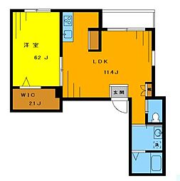 TSホームズ 1LDKの間取図画像