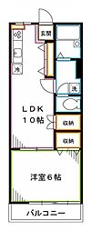 ウイスタリア中野 1LDKの間取図画像