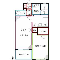アール・プレイス 1LDKの間取図画像