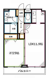 ヴェール新井薬師 1LDKの間取図画像