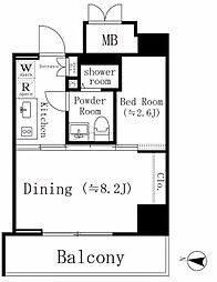 KOENJICROSSOVER 1DKの間取図画像