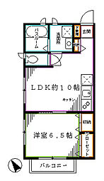 ミントハウス 1LDKの間取図画像