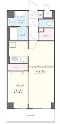 SAパームレジデンス 1LDKの間取図画像