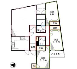 PLUMVILLAGEB 3LDKの間取図画像
