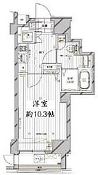 レガリス高円寺2 1Kの間取図画像