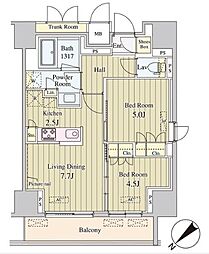セリオ落合東中野 2LDKの間取図画像