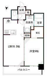 フレンシア高円寺北 1LDKの間取図画像