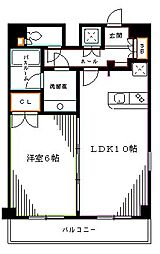 ルーブル鷺宮 1LDKの間取図画像