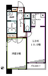 リリエンベルグ弐番館 1LDKの間取図画像