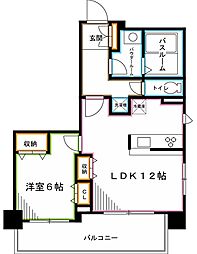コンチェルト杉並 1LDKの間取図画像