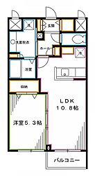 ウェルデンス江古田 1LDKの間取図画像