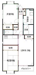エクセレント中野 2LDKの間取図画像