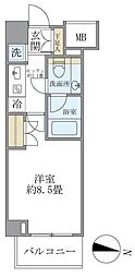 ParkSphere中野富士見町 1Kの間取図画像