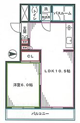 パラスト高円寺 1LDKの間取図画像