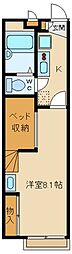 レオパレスカメリア 1Kの間取図画像