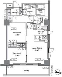 ソライエアイル練馬北町 2LDKの間取図画像