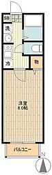 パルソレイユ 1Kの間取図画像
