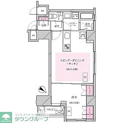 COSMOSREID石神井公園 1LDKの間取図画像