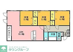 THE BELUGA世田谷RESIDENCE 3LDKの間取図画像