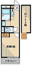アルメリア 1Kの間取図画像
