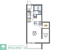 レオパレスMaison Lumiere ワンルームの間取図画像