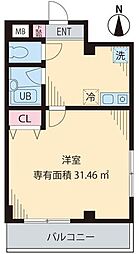 ジョージタウンアネックス 1Kの間取図画像