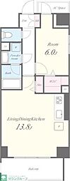 Fleurlamere 1LDKの間取図画像