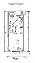 スカイコートグレース中野哲学堂 1Kの間取図画像